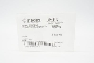 Medex MX4341L Hi-Flo 4-Way Stopcock MLL APV 0.5ml